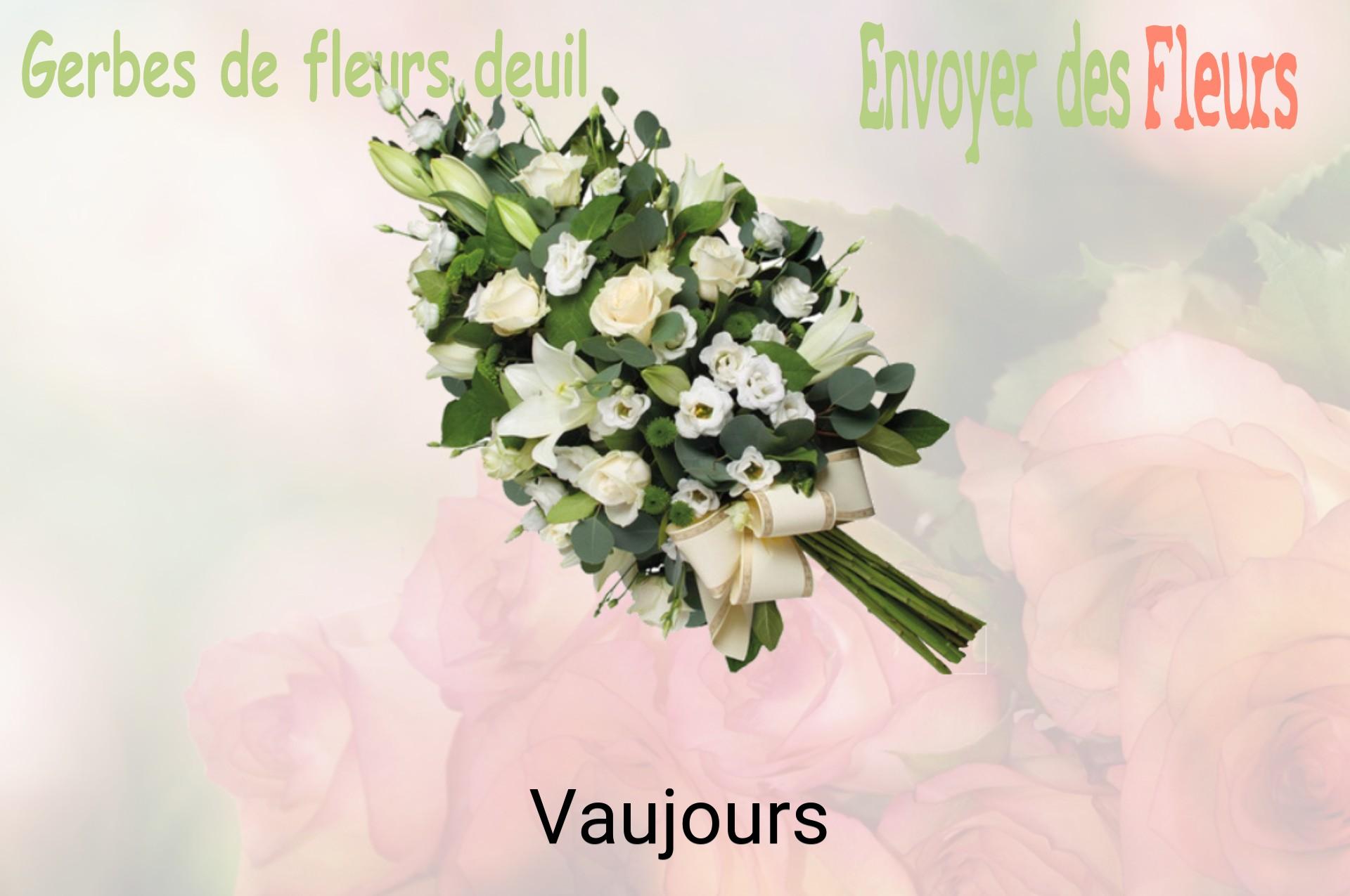Gerbe de fleurs de deuil livrée à Vaujours